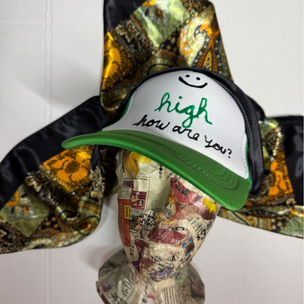 Custom baseball hat with scarf